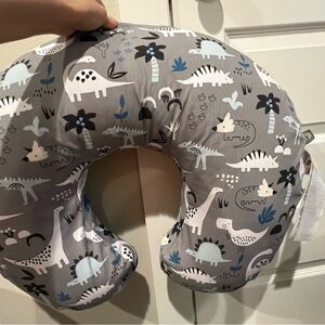 Gray Dinosaur Print Boppy Nursing Pillow